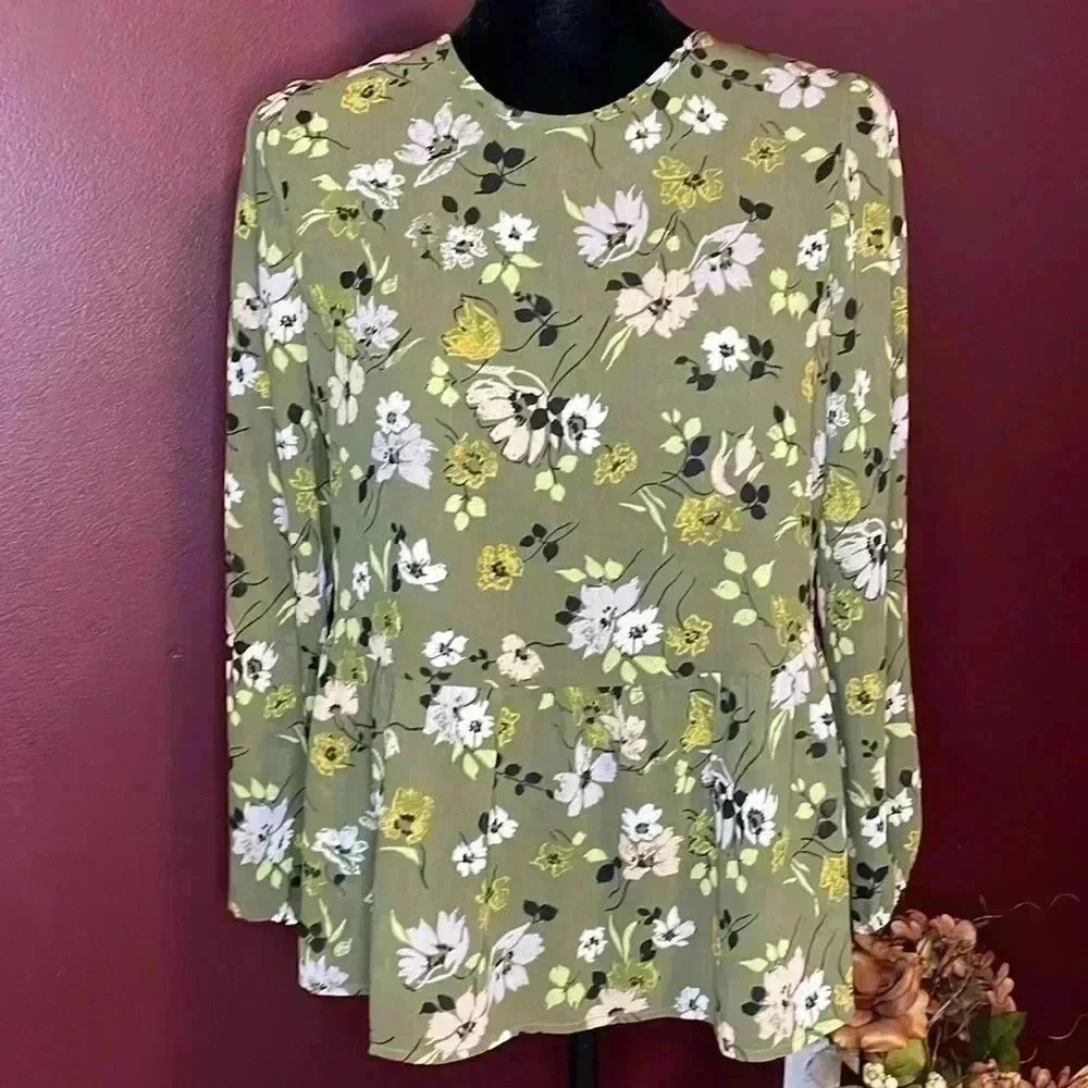 Madewell NWT Women’s XS Floral Baby Doll Style Blouse